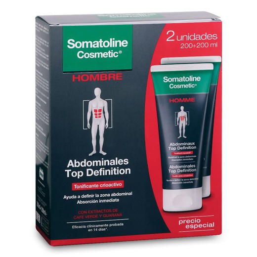 Somatoline Cosmetic Hombre Abdominales Top Definition Duplo 2x200ml
