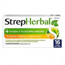 Strepherbal 16 Pastillas Para Chupar Sabor Propolis Melisa Miel