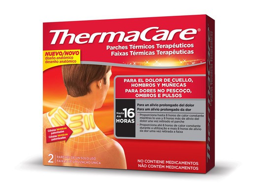 ThermaCare Parches Térmicos Terapéuticos para el Dolor de Cuello, Hombros y Muñecas 2uds