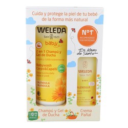 Weleda Caléndula Pack Champú-Gel 200ml + Crema Pañal 30ml