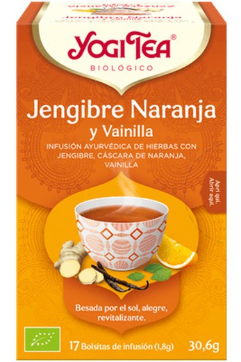 Yogi Tea Infusión Jengibre, Naranja y Vainilla 17 Bolsitas