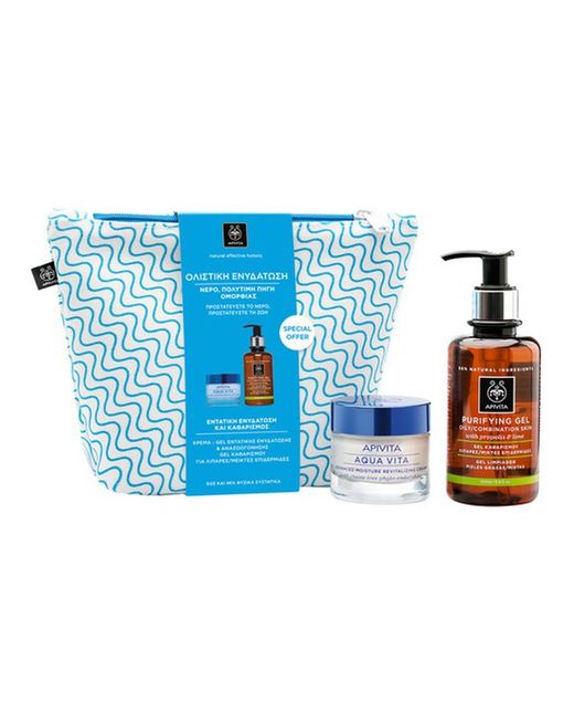 Apivita neceser aqua vita piel grasa + purifyng gel