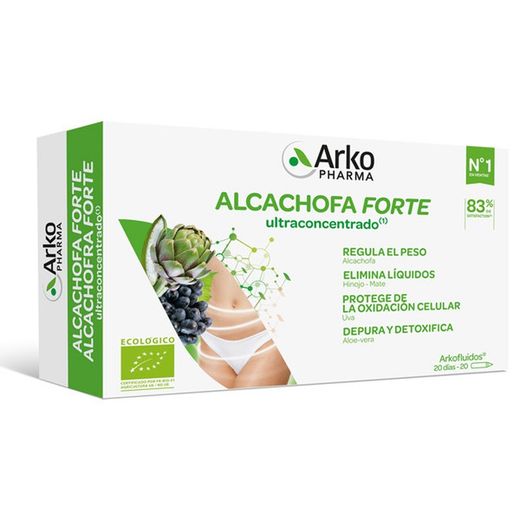 Arkofluido Alcachofa, Hinojo, Mate y Uva Bio Forte 20 Ampollas