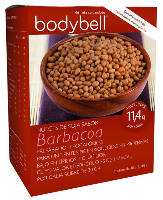 Bodybell Nueces de Soja Sabor Barbacoa 7 Sobres