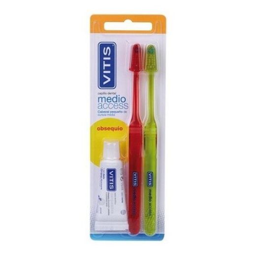 Cepillo Dental Adulto Vitis Access Medio 2 Unidades
