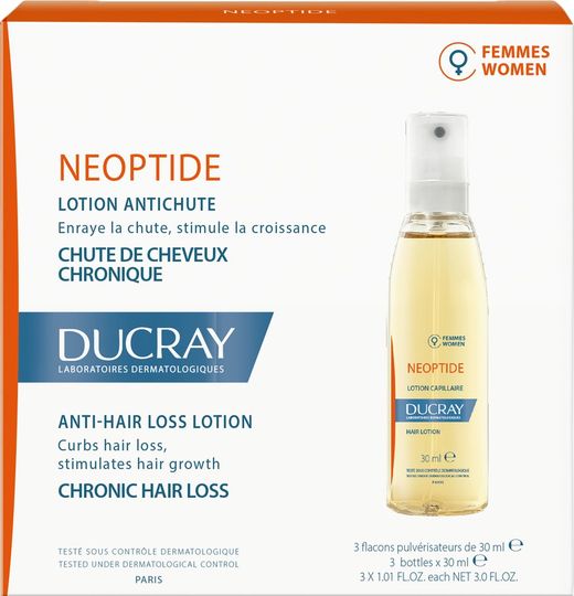 Ducray Neoptide Tratamiento Anticaída Cabello Mujer 3x30ml