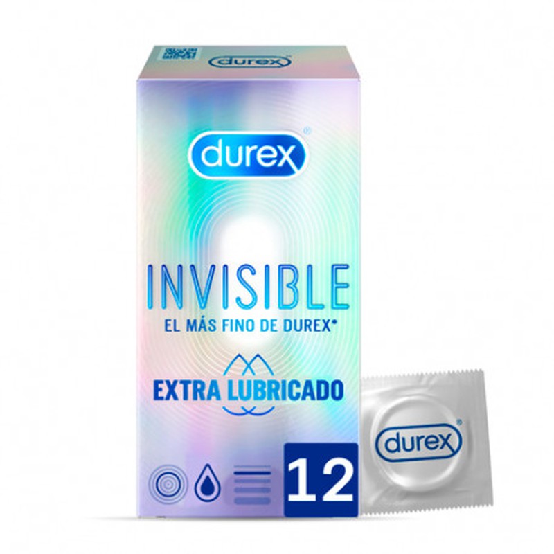 DUREX INVISIBLE XL PRESERVATIVOS 10 UNIDADES Ultra fino, mayor sensibilidad