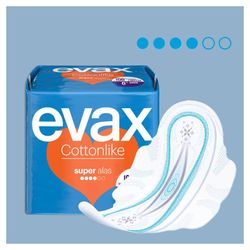 Evax Cottonlike Compresas Súper con Alas 12 Unidades