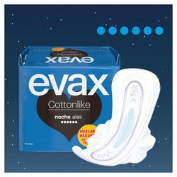 Evax Cottonlike con Alas Noche 9 Unidades