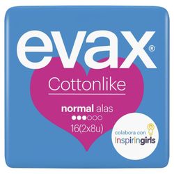 Evax Cottonlike Normal Compresas con Alas 16 Unidades