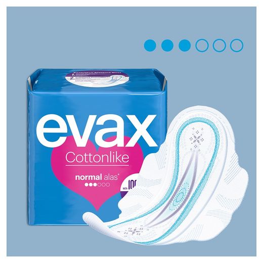 Evax Cottonlike Normal Compresas con Alas 16 Unidades