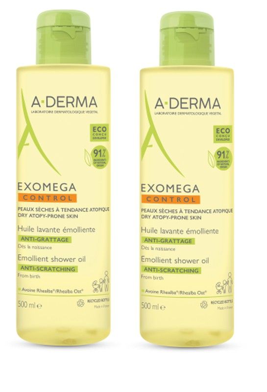 A-Derma Pack Exomega Control Aceite Limpiador 2x500ml