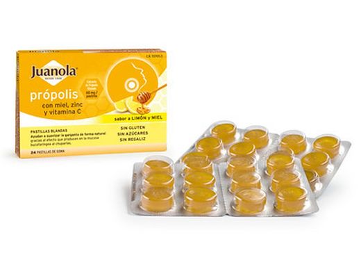 Juanola Própolis Sabor Limón y Miel 24 Pastillas de Goma