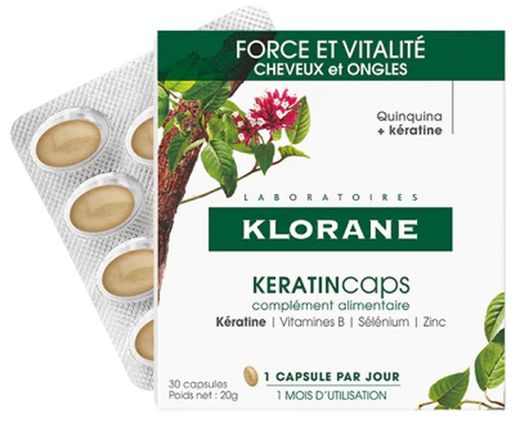 Klorane Trío KeratinCaps Cabello y Uñas Cápsulas 3x30