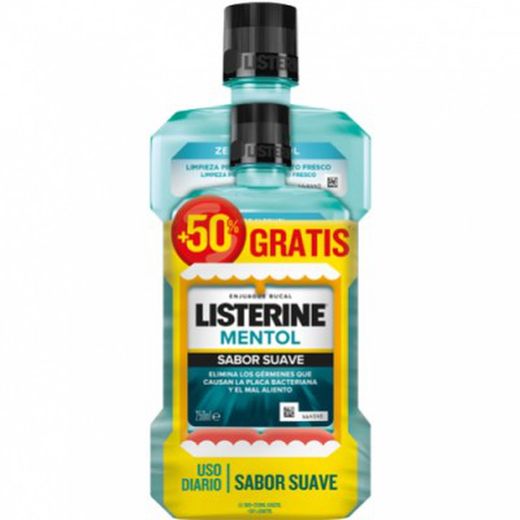 Listerine Enjuague Bucal Mentol Sabor Suave 500ml