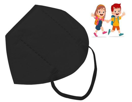 Mascarilla de Protección FFP2 Infantil Negra Caja 10uds