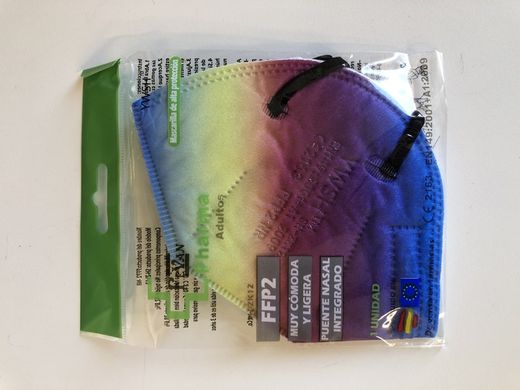 Mascarillas de Protección FFP2 Colorines Arco Iris Adulto Pack 10ud