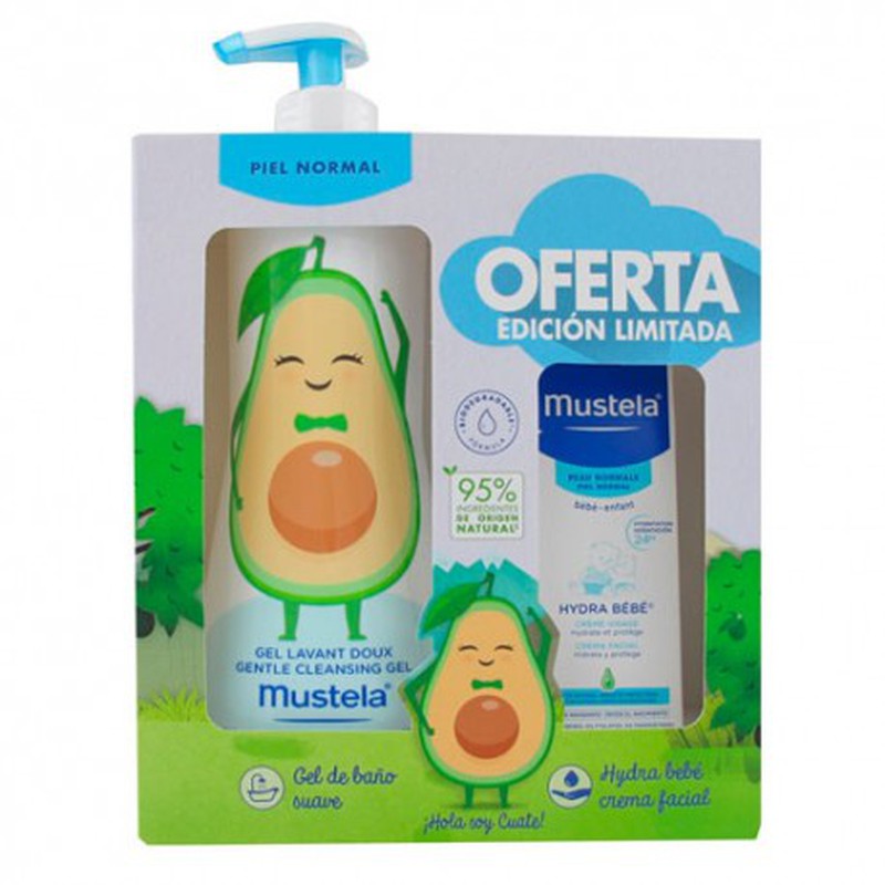 Mustela Pack Gel de Baño 500ml + Crema Facial 40ml Piel Normal — Viñamata  Group