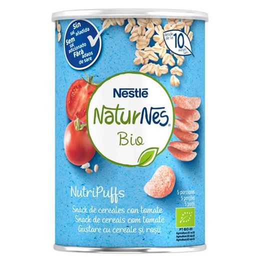 Nestlé NaturNes Bio NutriPuffs Snack Cereales con Tomate +10M 35g