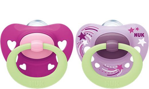 NUK Signature Night Chupete Silicona 0-6m 2uds