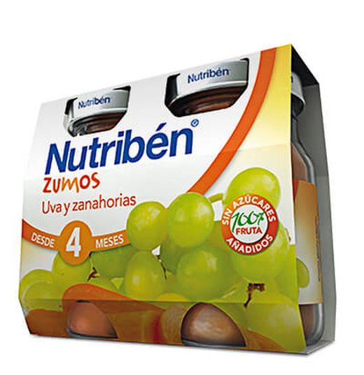 Nutriben Zumos Uva y Zanahorias 2 x 130ml