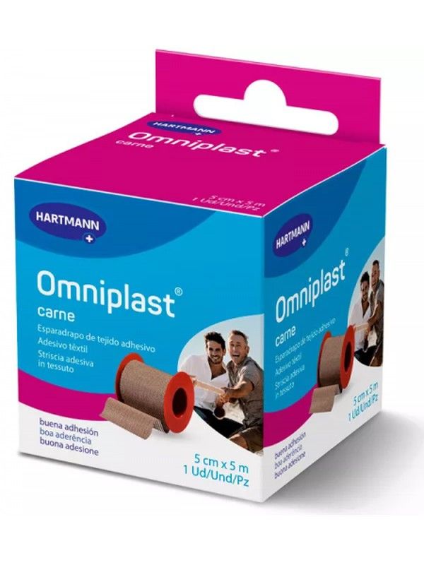 Omniplast Esparadrapo Tela Elástico Color Piel 5cm x 5m Hartmann