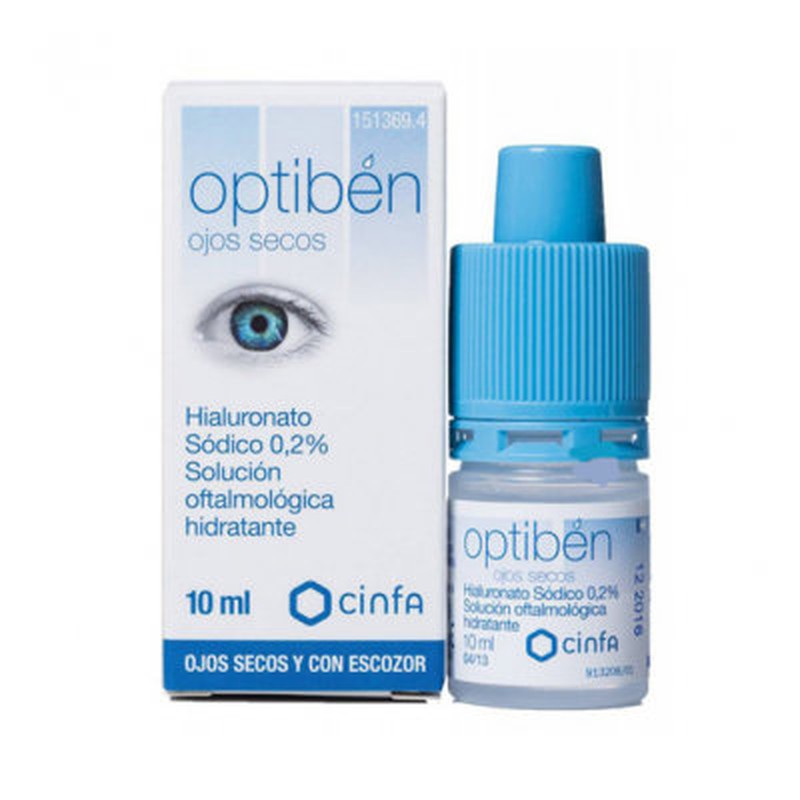 Optiben Cinfa Solución Oftalmológica Hidratante para Ojos Secos y con  Picor, 10 ml : : Salud y cuidado personal