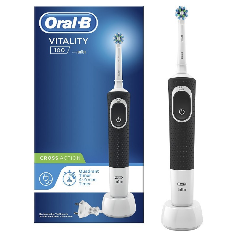 Oral B Cepillo Eléctrico Vitality 100 Cross Action Negro — Viñamata Group