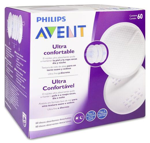 Philips Avent Discos de Lactancia Ultra Confortable 60uds