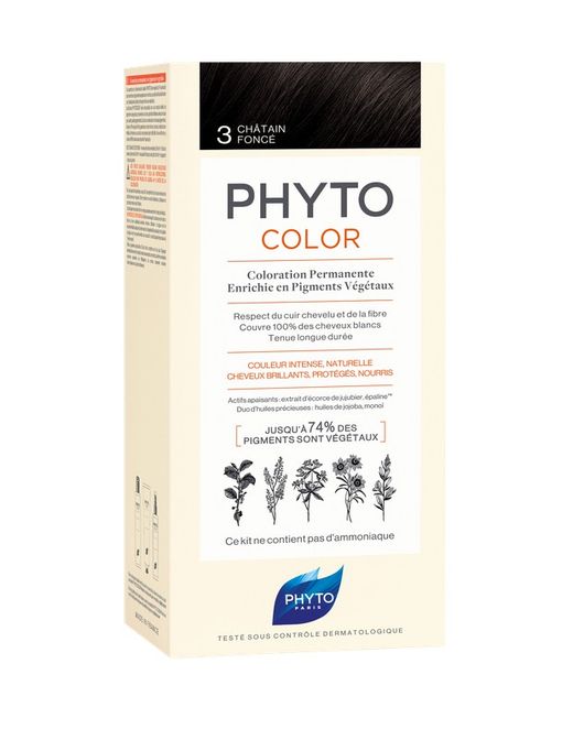 Phyto Color Tinte Vegetal 3 Castaño Oscuro