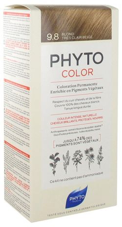 Phyto Color Tinte Vegetal 9.8 Rubio Muy Claro Beige
