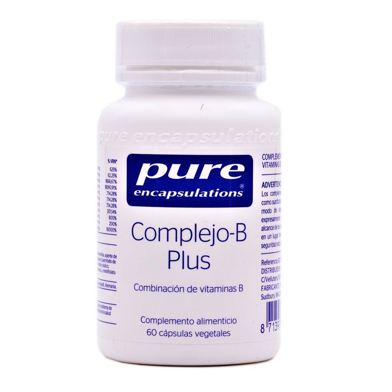 Pure Encapsulations Complejo B Plus 60 Cápsulas Vegetales — Viñamata Group