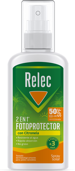 Relec Antimosquitos 2 en 1 Fotoprotector 50 SPF