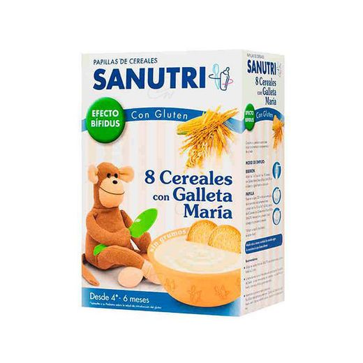 Sanutri papilla 8 cereales con galleta maria