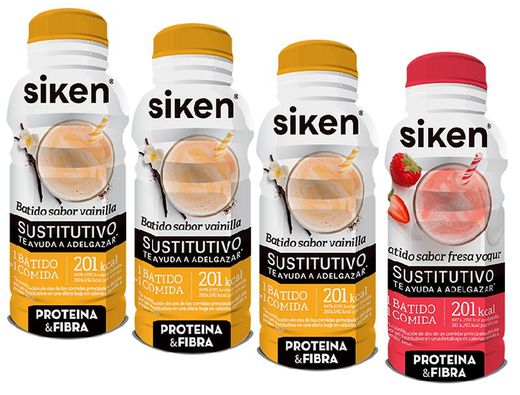 Siken Sustitutivo Pack 3 Batidos Vainilla + 1 Batido Fresa 325ml