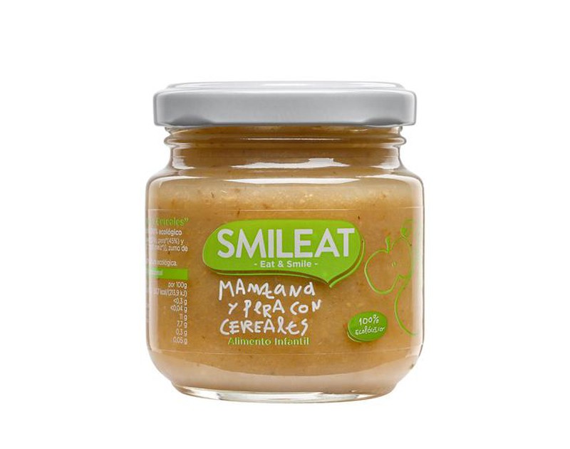 Smileat Tarrito de Manzana y Pera con Cereales 100% Ecológico 130g —  Viñamata Group