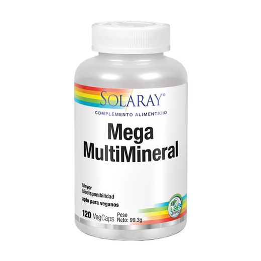 Solaray Mega MultiMineral 120 VegCápsulas